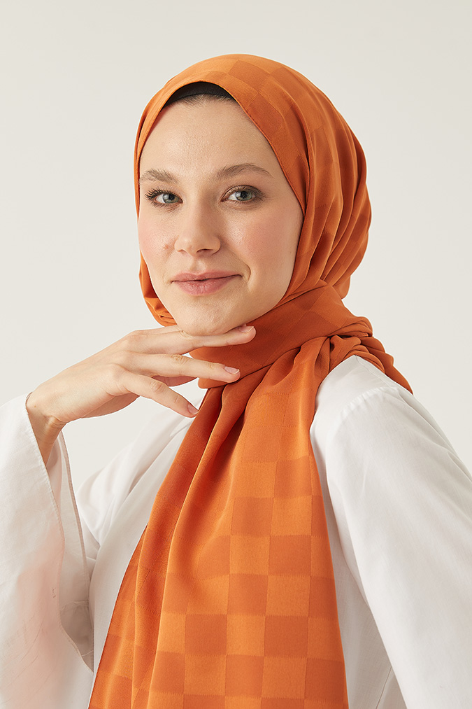 Dama Desen İpeksi Jakar Şal