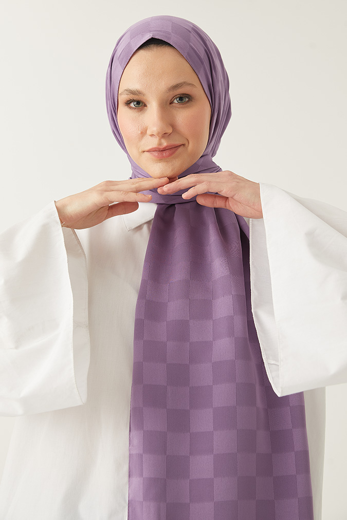 Dama Desen İpeksi Jakar Şal