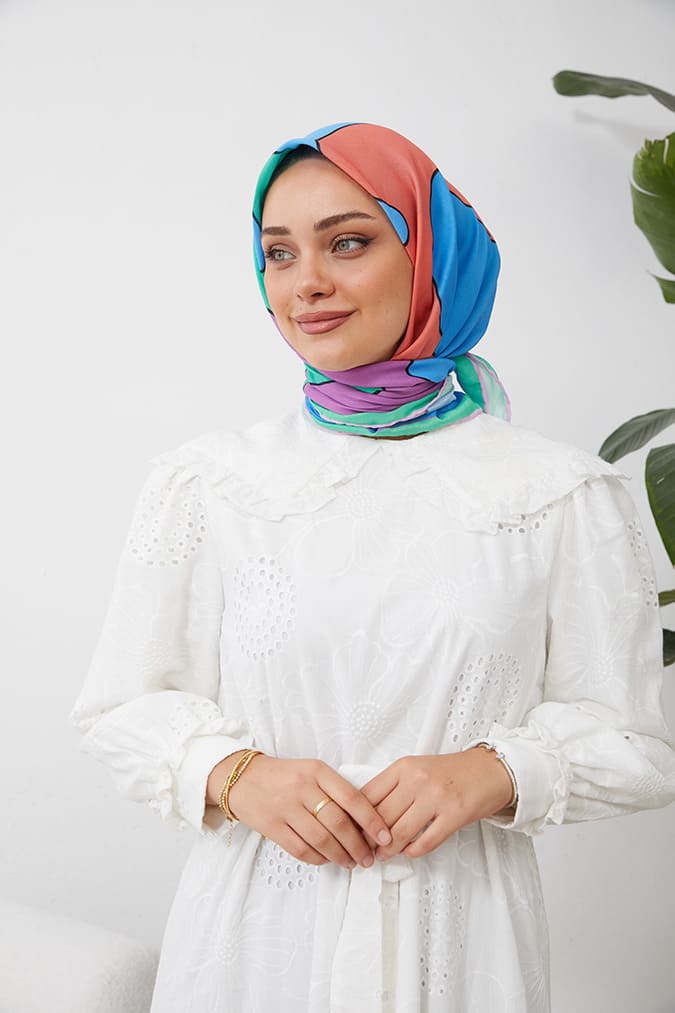 Dijital Soft Eşarp Büyük Desen