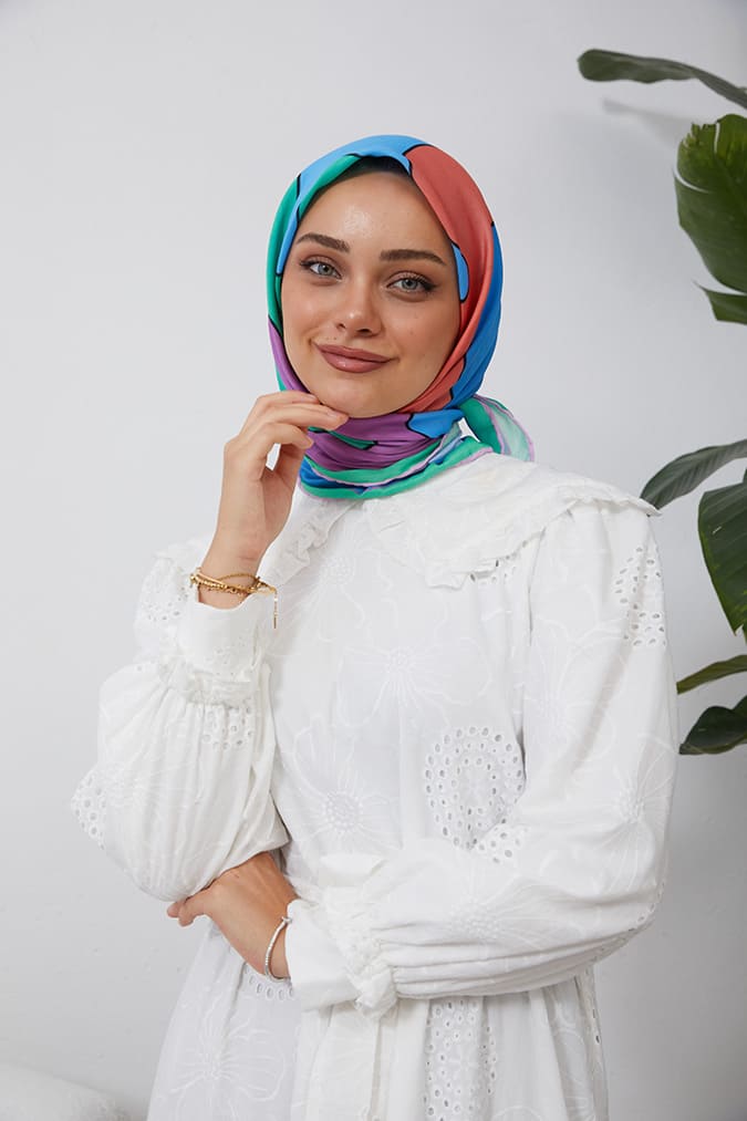 Dijital Soft Eşarp Büyük Desen