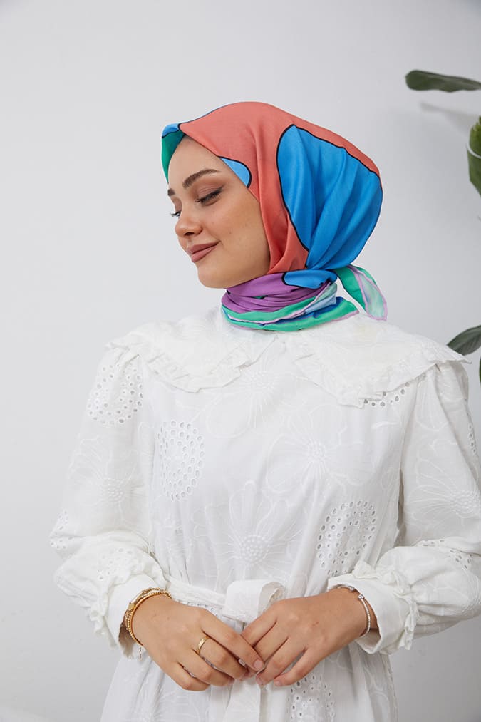 Dijital Soft Eşarp Büyük Desen