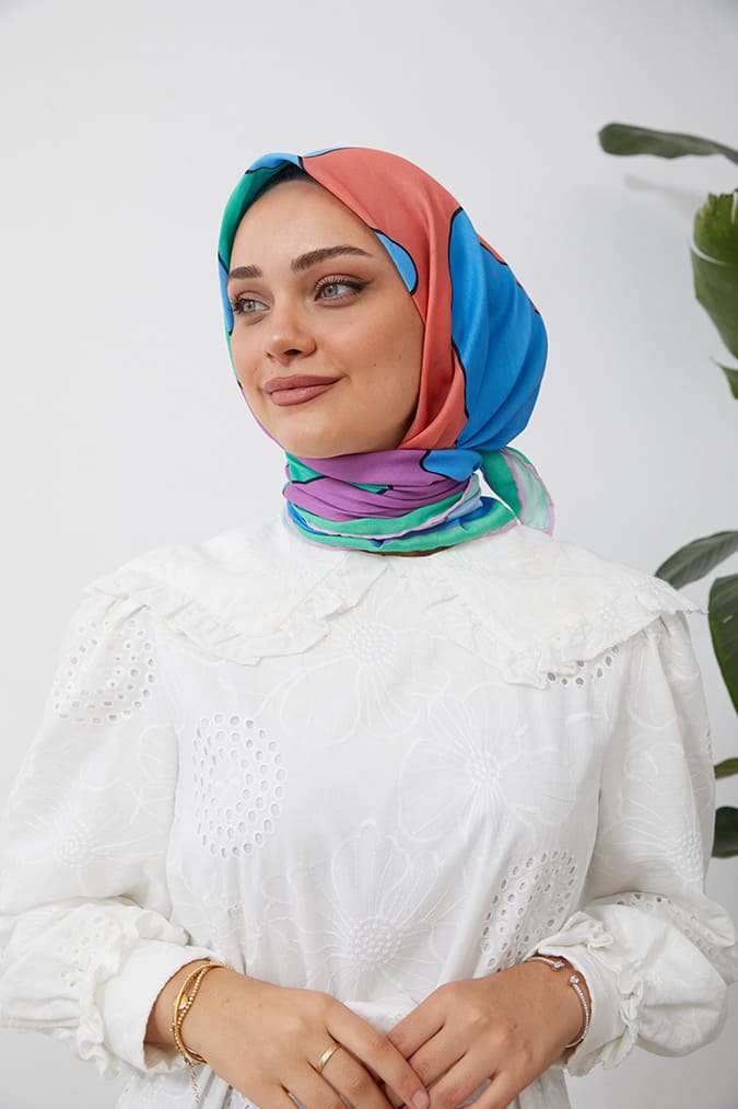 Dijital Soft Eşarp Büyük Desen