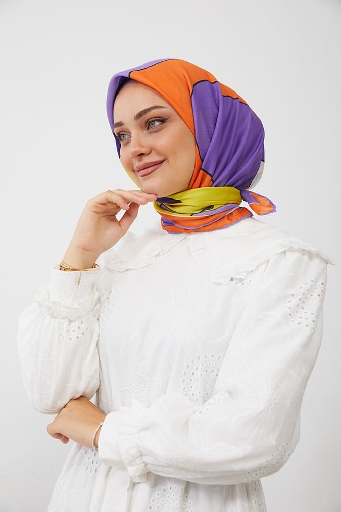 Dijital Soft Eşarp Büyük Desen