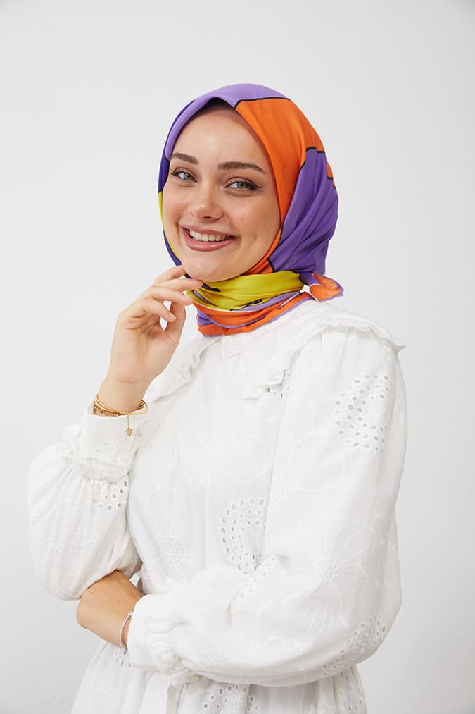 Dijital Soft Eşarp Büyük Desen
