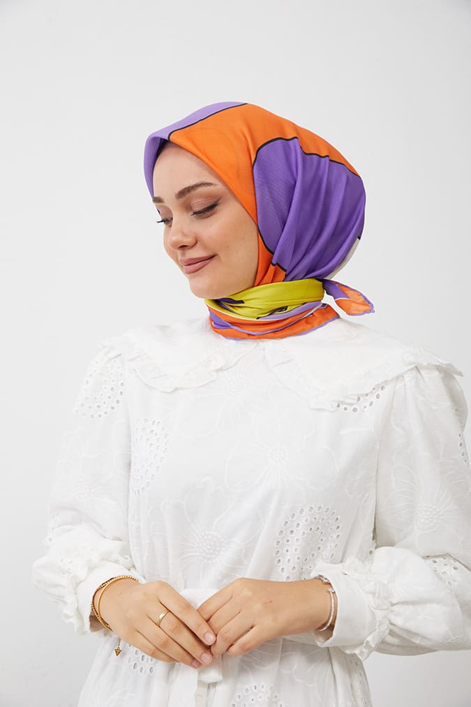 Dijital Soft Eşarp Büyük Desen