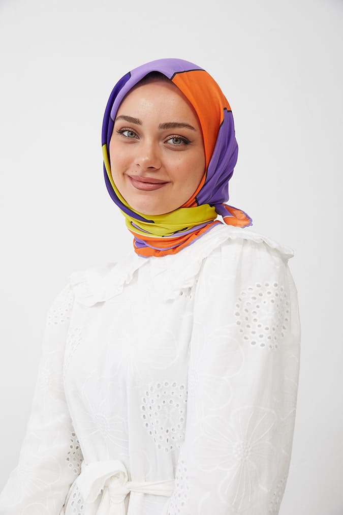 Dijital Soft Eşarp Büyük Desen