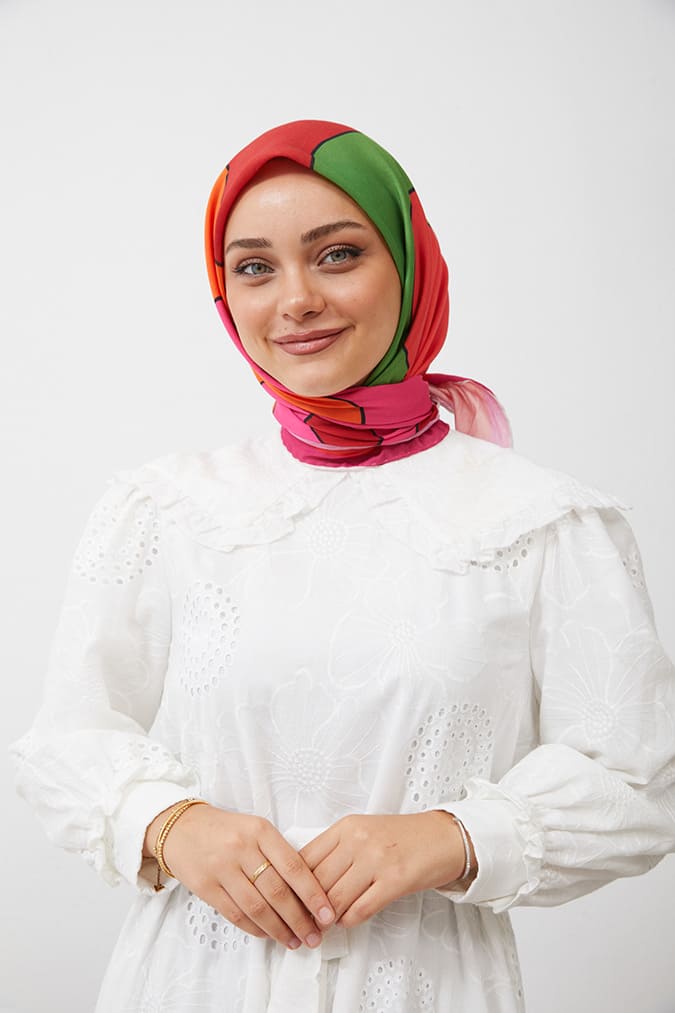 Dijital Soft Eşarp Büyük Desen
