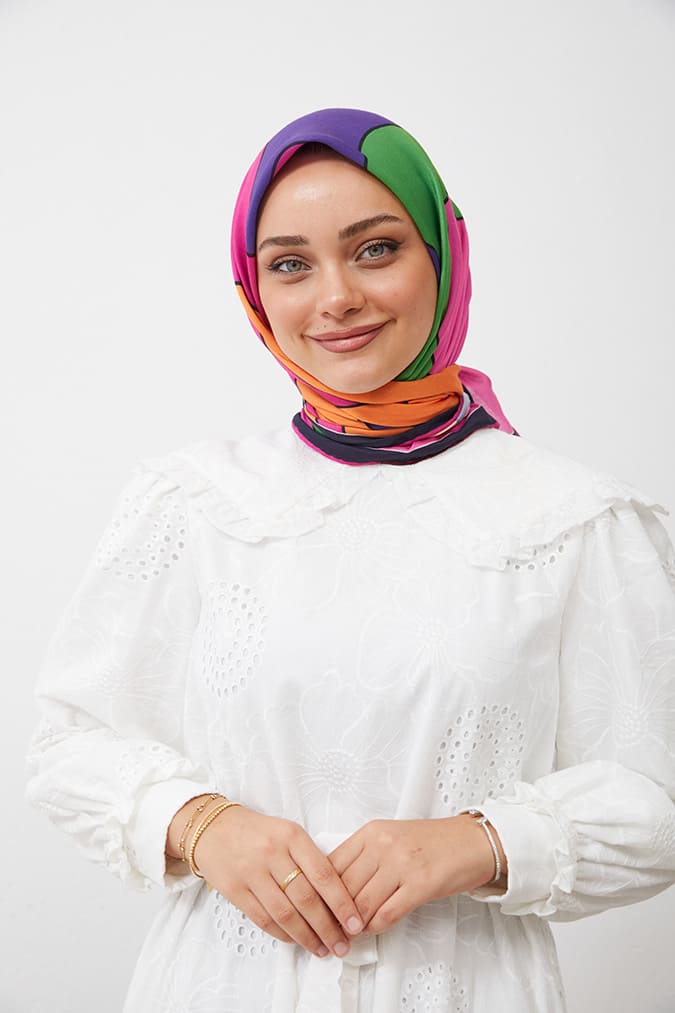 Dijital Soft Eşarp Büyük Desen