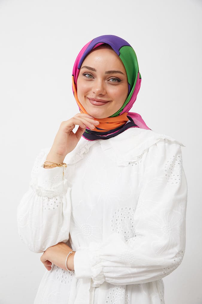 Dijital Soft Eşarp Büyük Desen