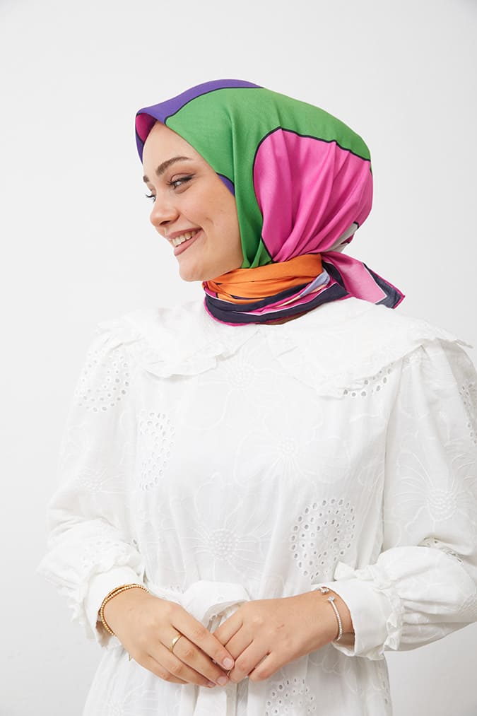 Dijital Soft Eşarp Büyük Desen