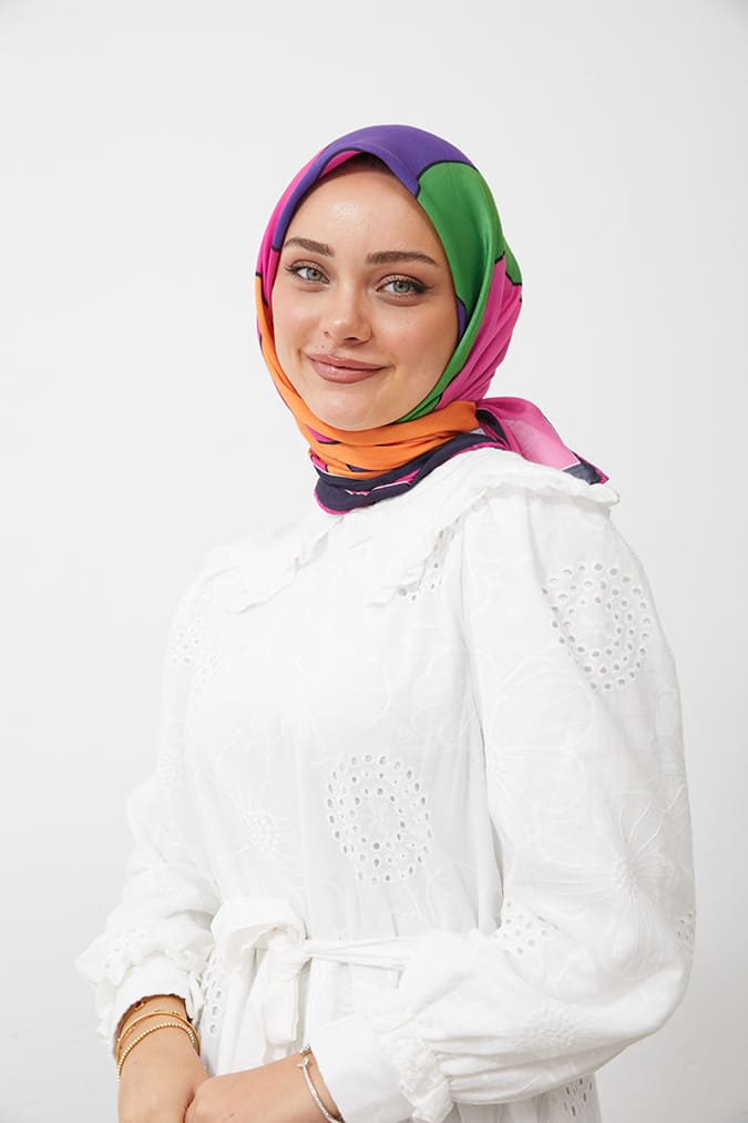 Dijital Soft Eşarp Büyük Desen