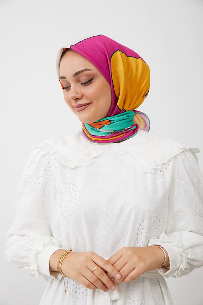 Dijital Soft Eşarp Büyük Desen