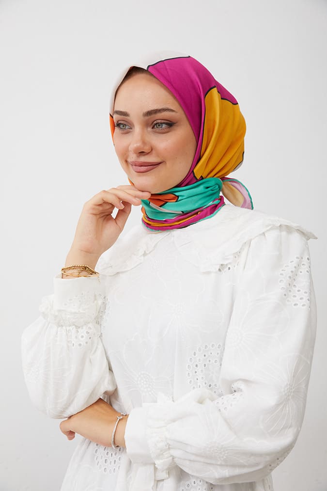 Dijital Soft Eşarp Büyük Desen