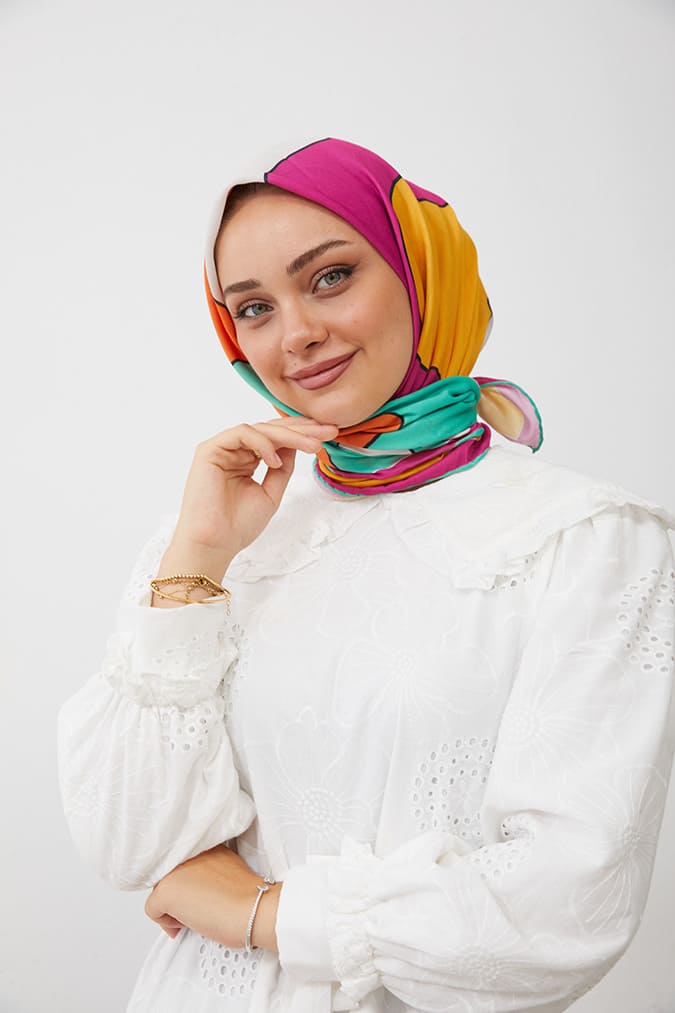 Dijital Soft Eşarp Büyük Desen