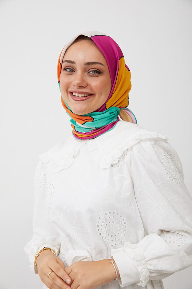 Dijital Soft Eşarp Büyük Desen