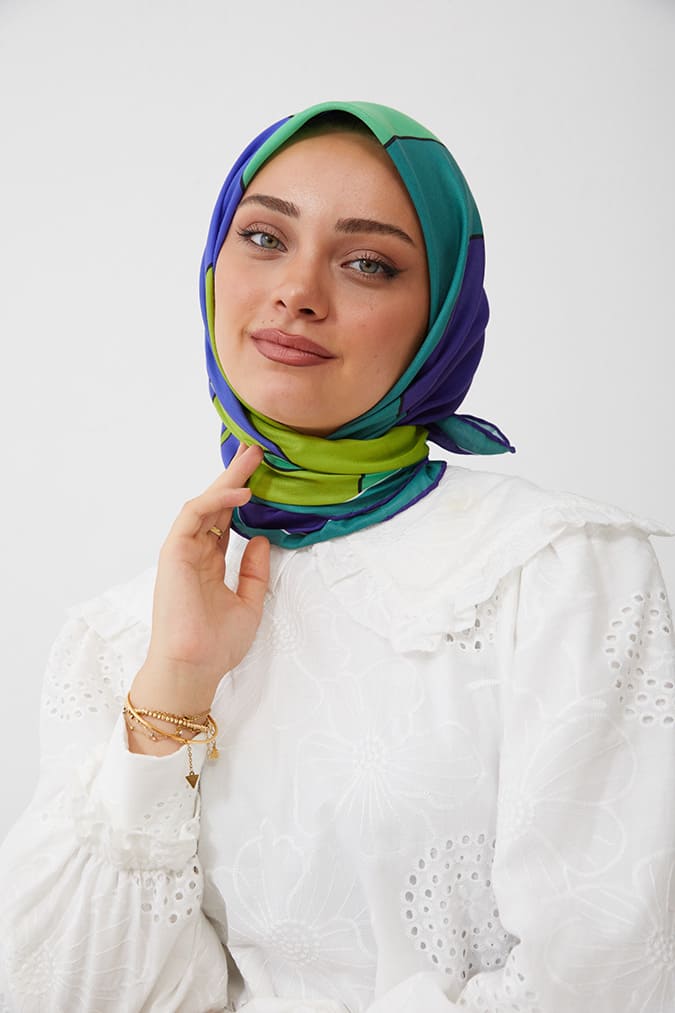 Dijital Soft Eşarp Büyük Desen