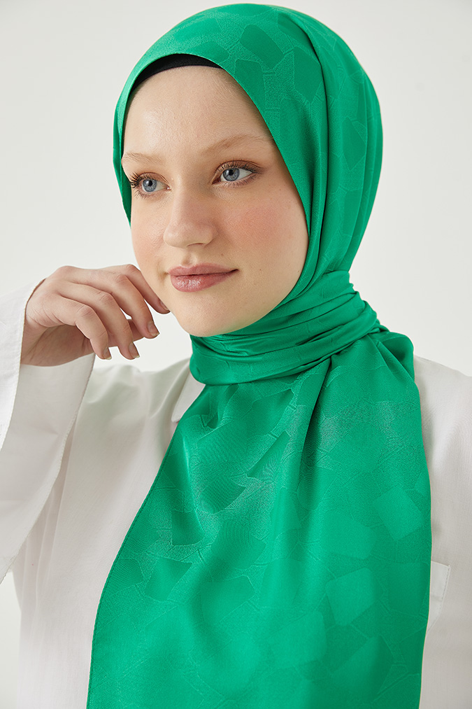 Karo Desen İpeksi Jakar Şal