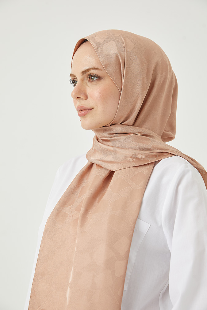 Karo Desen İpeksi Jakar Şal