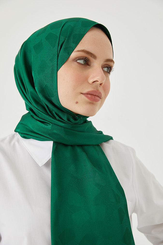 Karo Desen İpeksi Jakar Şal