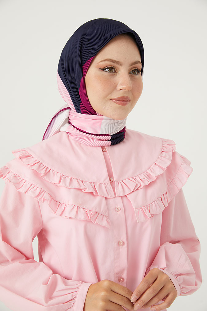 Pliseli Eşarp Model C