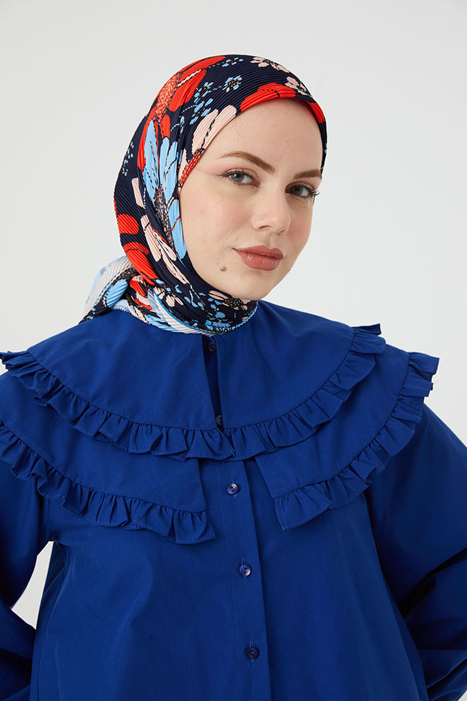 Pliseli Eşarp Model D