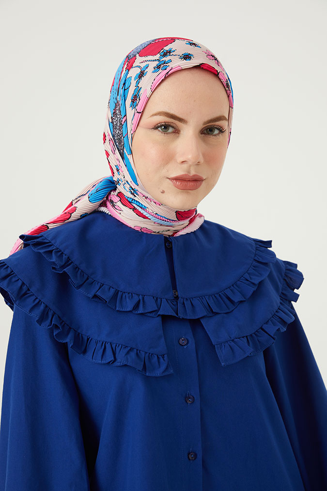 Pliseli Eşarp Model D