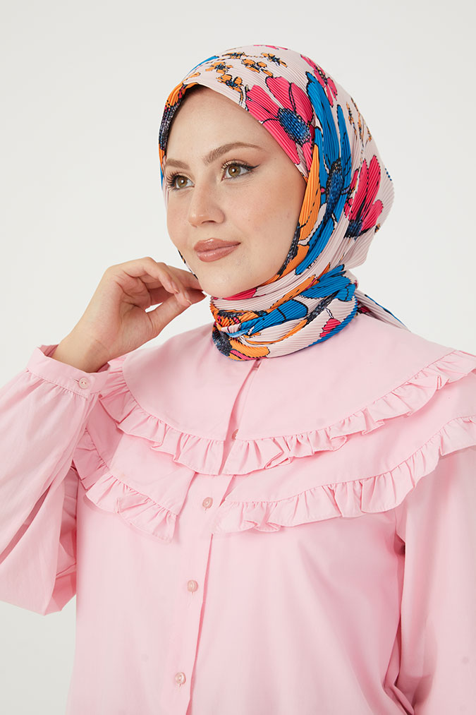 Pliseli Eşarp Model D