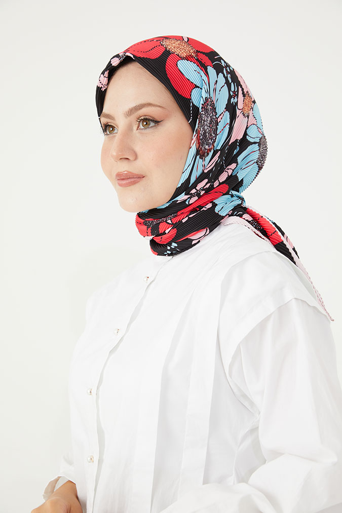 Pliseli Eşarp Model D