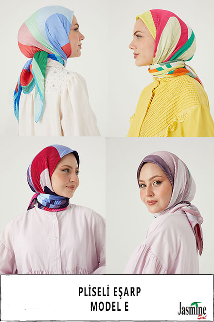 Pliseli Eşarp Model E